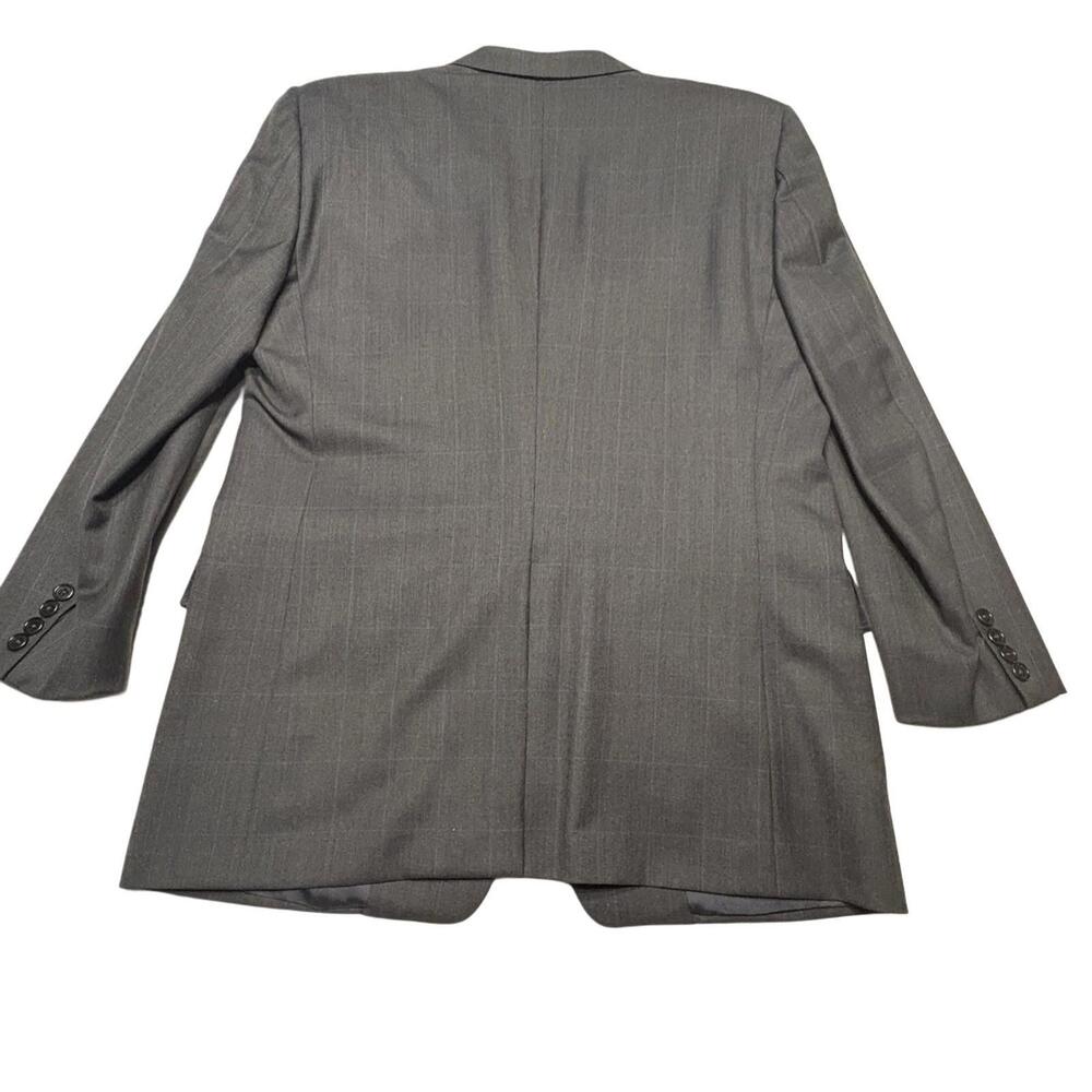 Men’s High-End Hickey-Freeman Boardroom 42R Suit Coat Luxury 100% Wool Grey/Blue - Picture 5 of 16